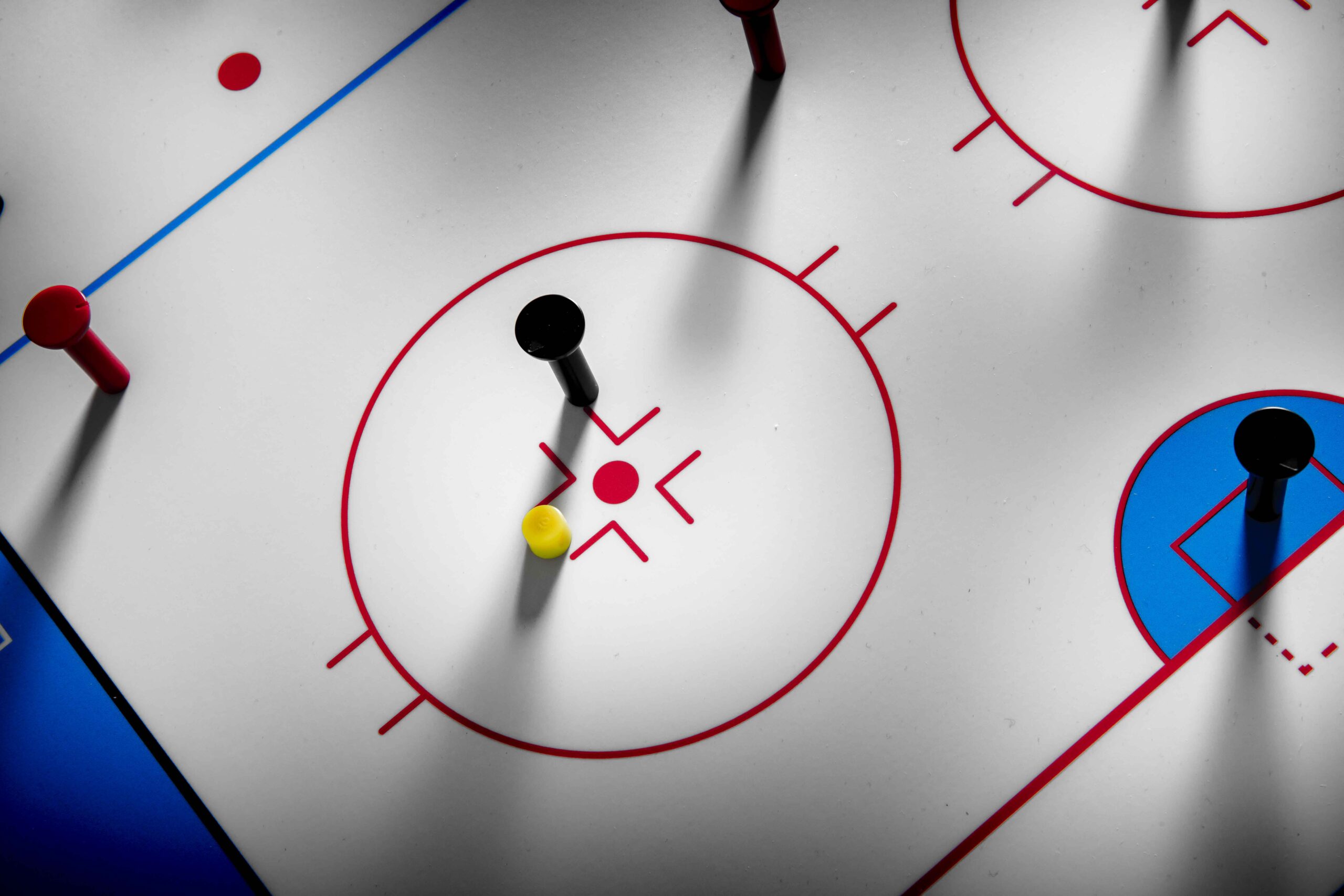 Ice hockey table close-up