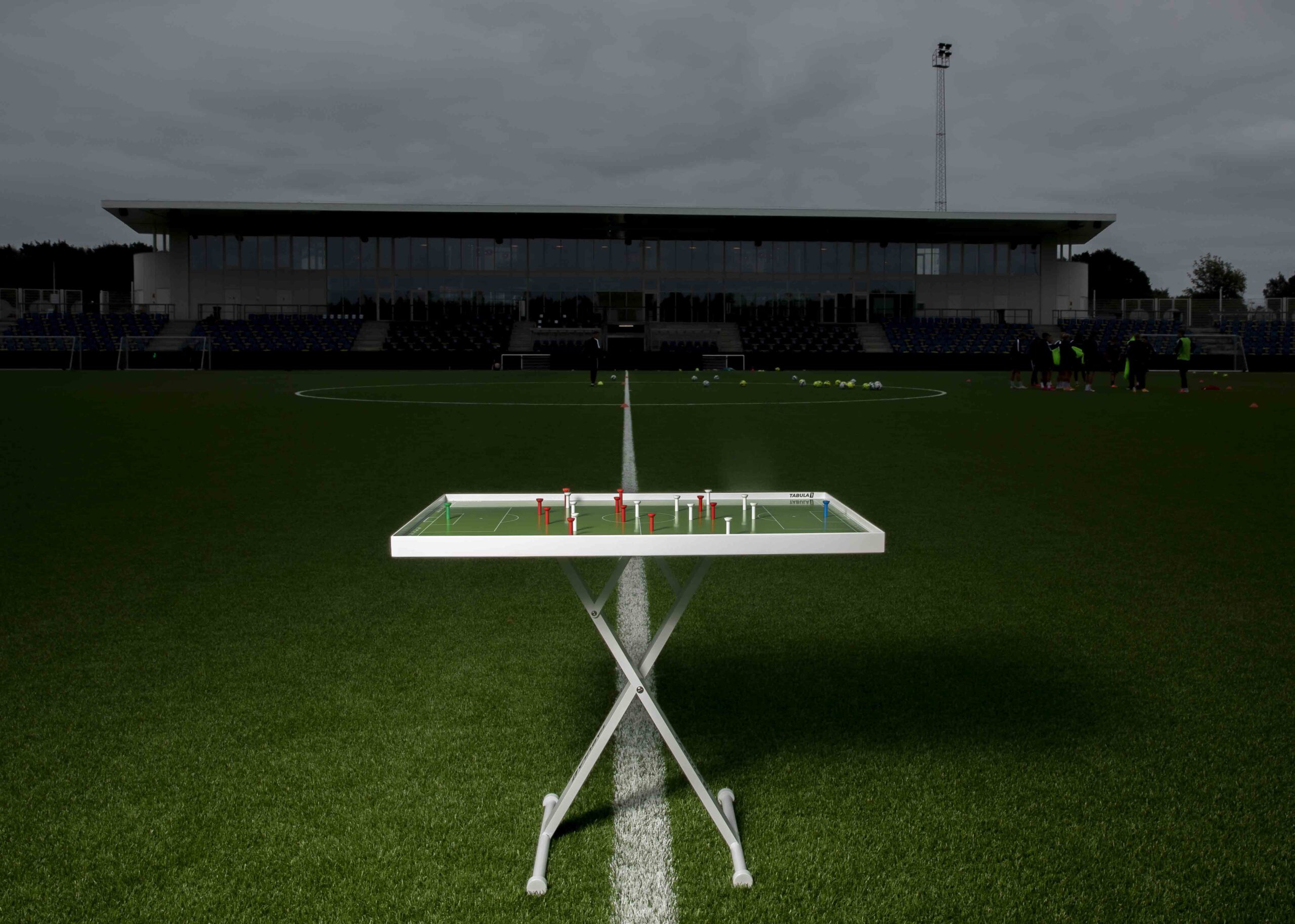Tabula1 on the pitch at the stadium